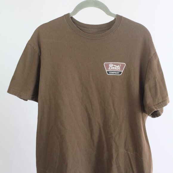 Men's Brixton Brown T-Shirt Size M - Picture 3 of 5